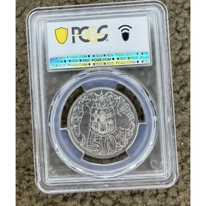 1966 Round 50c Silver Coin PCGS MS64 | First Year Decimal | 80% Silver