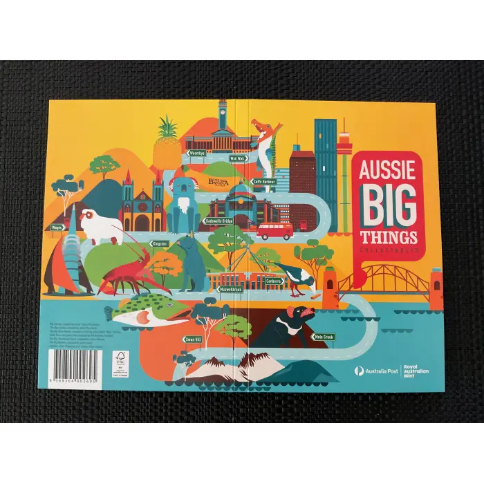 2023 $1 AUSSIE BIG THINGS - 10 COIN FOLDER + THE COLOURED GIANT MURRAY COD