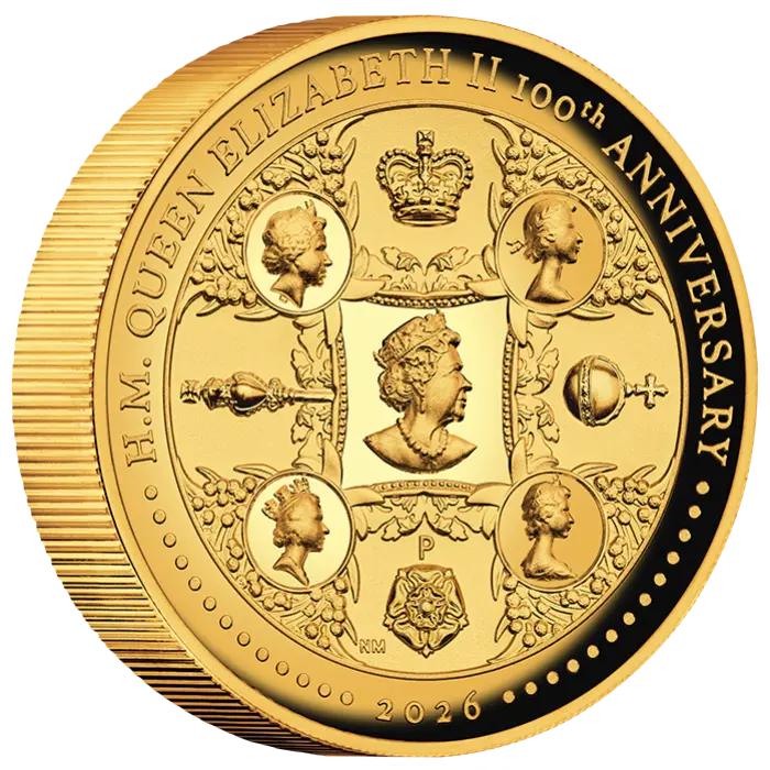 2026 H.M. Queen Elizabeth II 100th Anniversary 2oz Gold Proof High Relief  