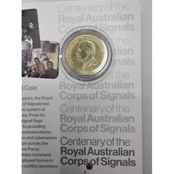 2025 $1 Centenary of the Royal Australian Corps of Signals UNC Coin in Card
