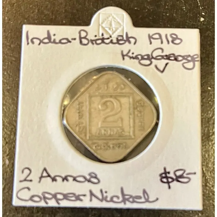British India 1918 King George V 2 Annas