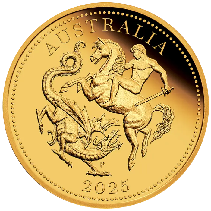 2025 Australia Sovereign Gold Proof Perth Mint Wooden Case & COA