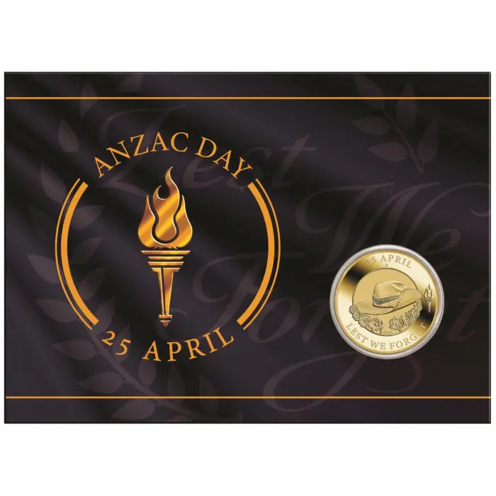 2026 PERTH MINT ANZAC DAY $1 COIN IN CARD