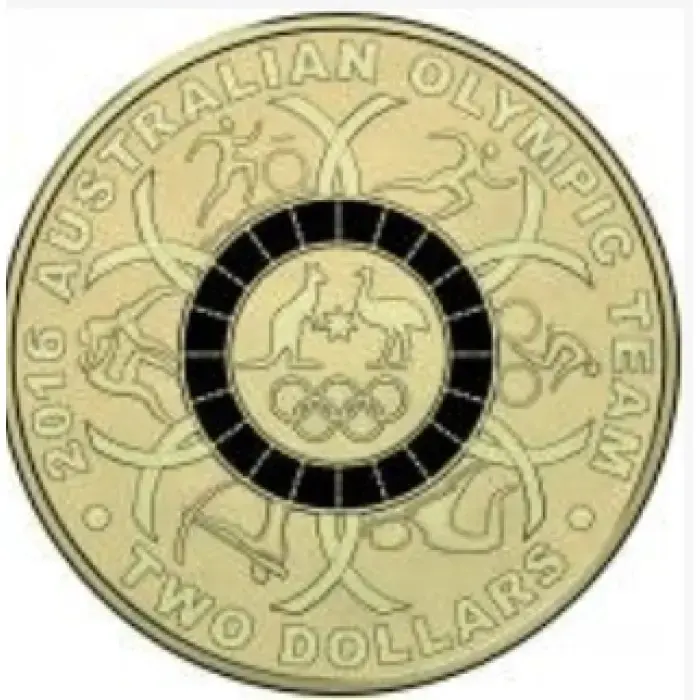 2016 Rio  Olympic $2 coin highly sort after Black in lighthouse capsule aUNC