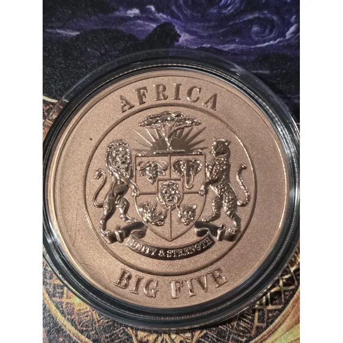 1oz colorised copper  Elephant "big five" collection  5k minted only