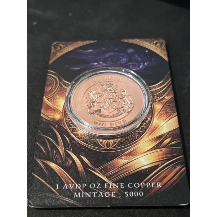 1oz colorised copper  Elephant "big five" collection  5k minted only