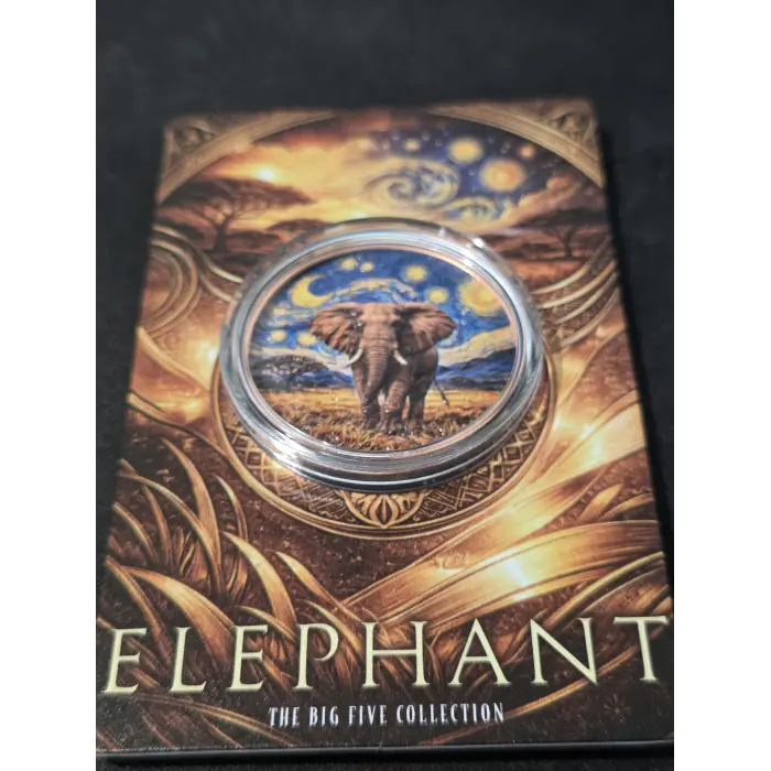 1oz colorised copper  Elephant "big five" collection  5k minted only