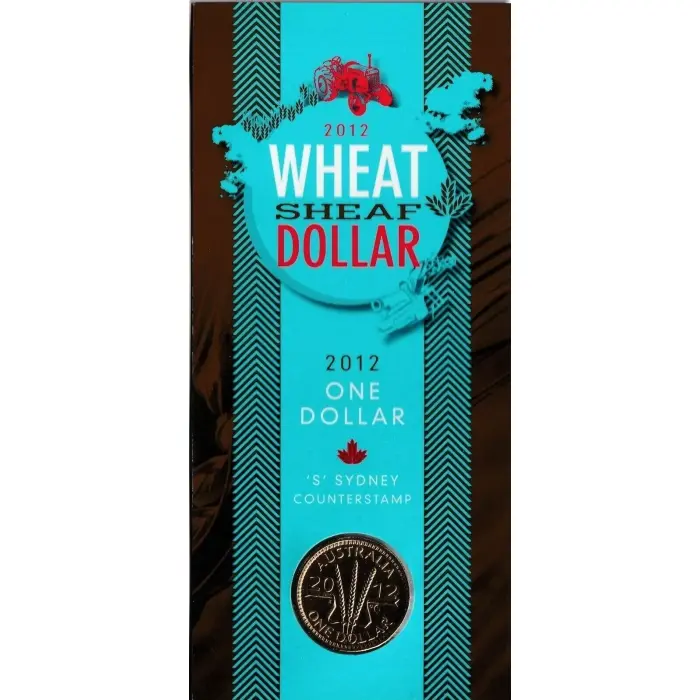 2012 $1 'S' Sydney Counterstamp 'Wheat Sheaf Dollar' Carded Coin