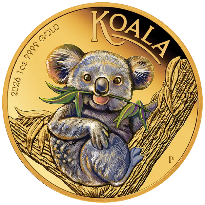 2026 Australian Koala 1oz Gold Proof Coloured $100 Perth Mint Presentation Case