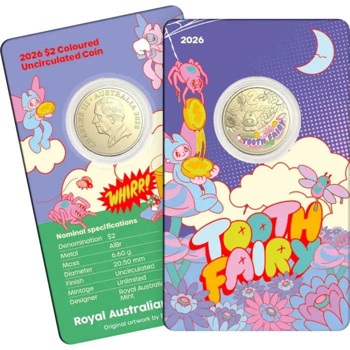 2026 Tooth Fairy Uncirculated Coin in Card $2