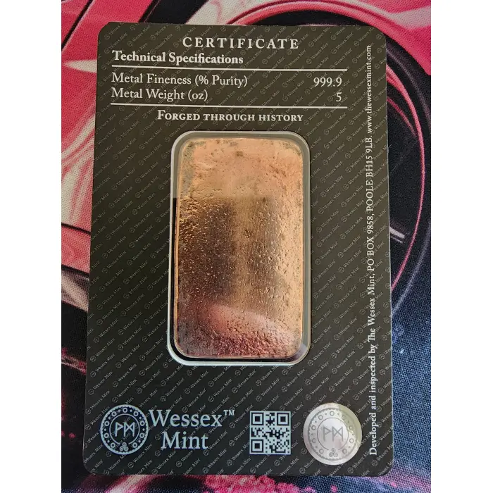 Wessex mint 5oz fine copper bar