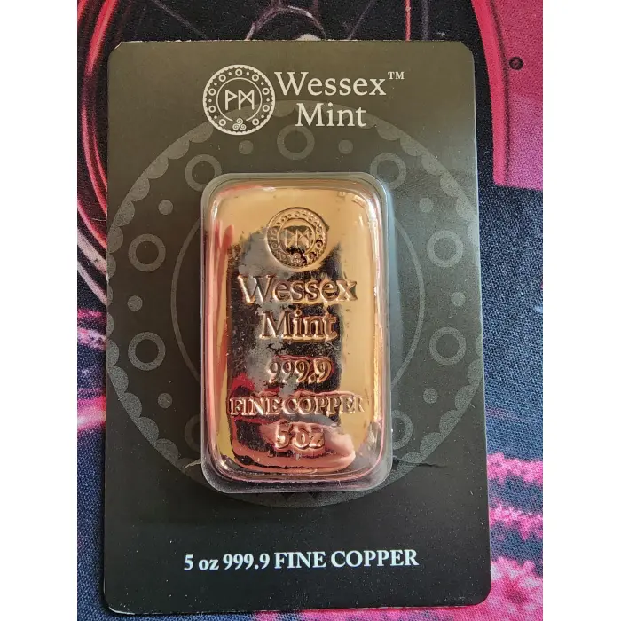 Wessex mint 5oz fine copper bar