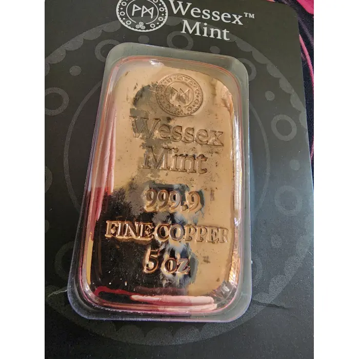 Wessex mint 5oz fine copper bar