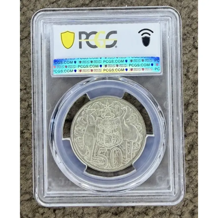 1966 Round 50c Silver Coin PCGS MS63 | First Year Decimal | 80% Silver