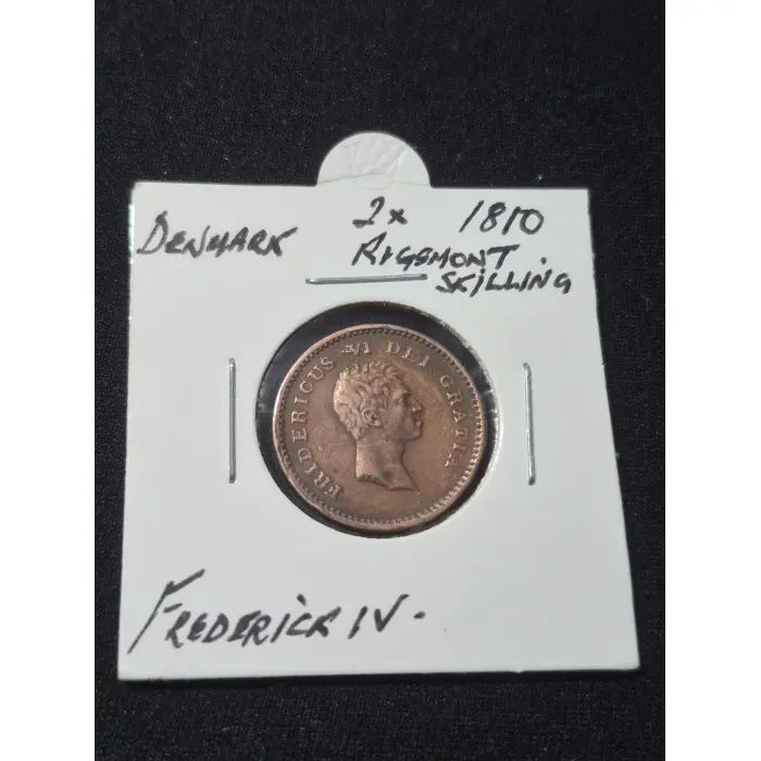 1810 Denmark 2 Rigsmønt Skilling – King Frederik VI (Scarce Copper Coin)