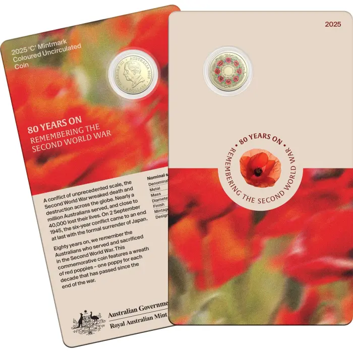 2025 Remembering the Second World War C Mintmark on Card