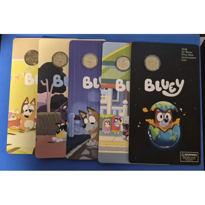 2026 Bluey $2 Privy Mark Unc Set