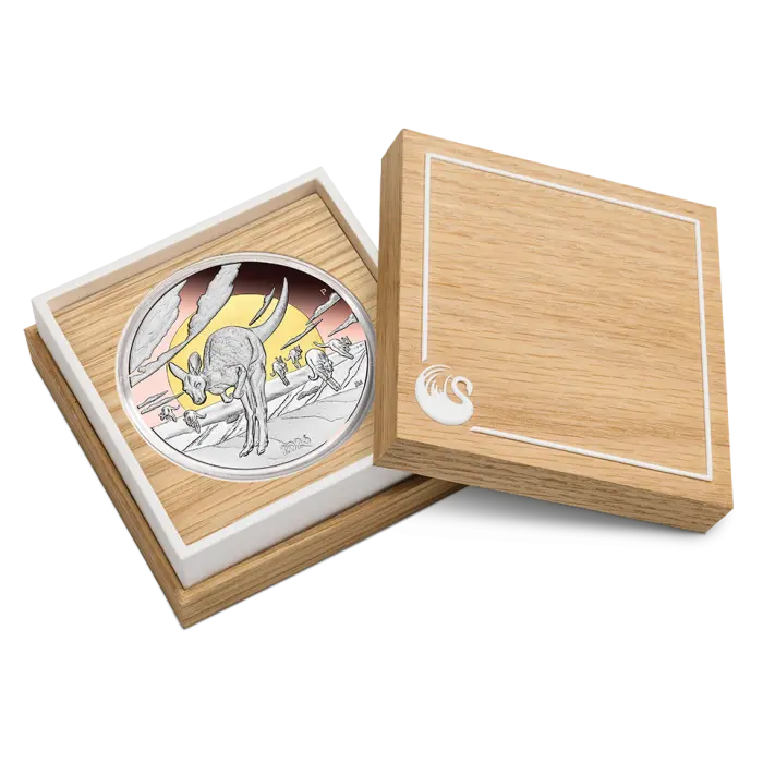 2026 Wonders of Australia The Outback 5oz Silver Proof Double Gilded $8 PM