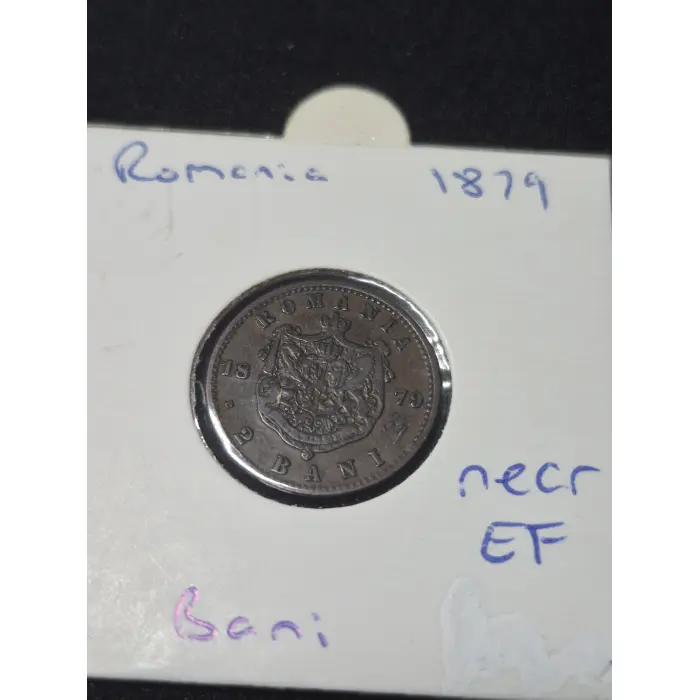 1879 Romania 2 Bani - Carol I - Scarce Low-Mintage Date