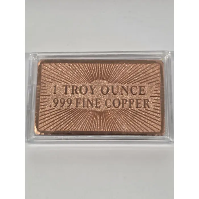 1oz colorised high relief copper bar - The warrior and the eagle