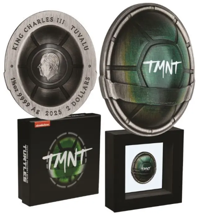 2025 1.5oz Silver TMNT Shell Coloured Coin Mintage: 1500