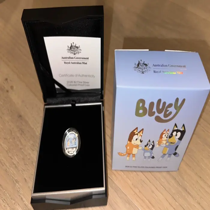 2026 Bluey $2 Fine Silver Coloured Proof Coin