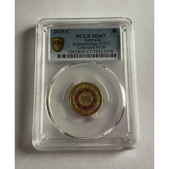 2025 C MINTMARK $2 POPPY WREATH - PCGS MS67 - 80th Anniversary WW11