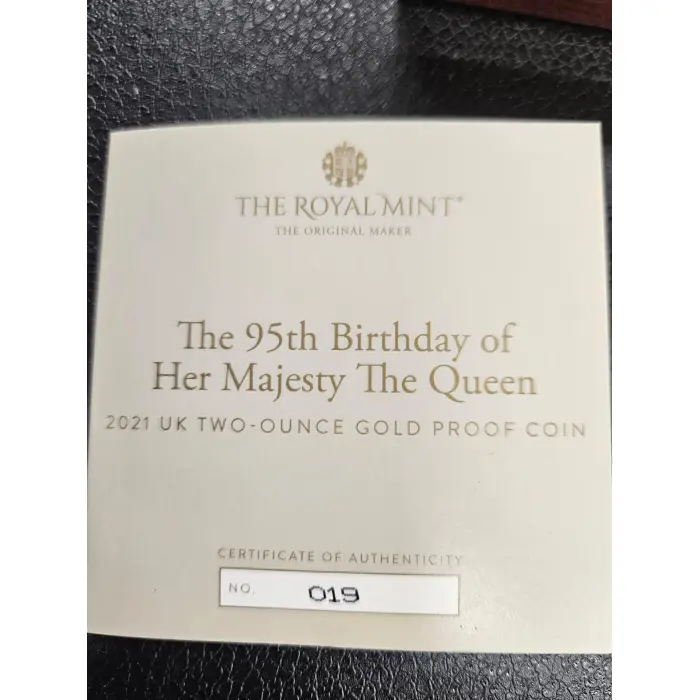 2021 Great Britain Queen Elizabeth II 95th Birthday 2oz Gold Proof Coin