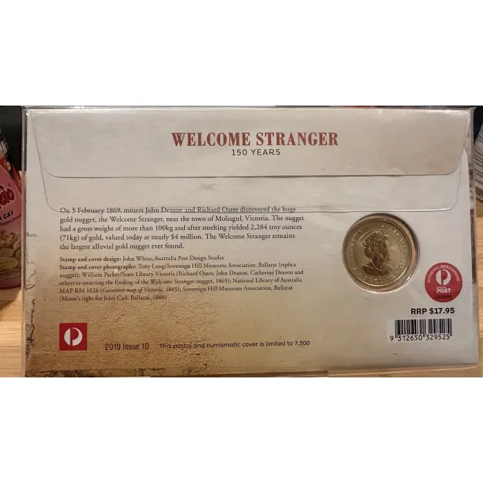2019 The Welcome Stranger Nugget PNC with $1 Coin