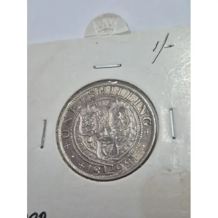 1898 Queen Victoria Silver One Shilling (Veiled / Old Head)