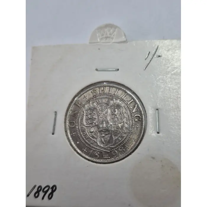1898 Queen Victoria Silver One Shilling (Veiled / Old Head)