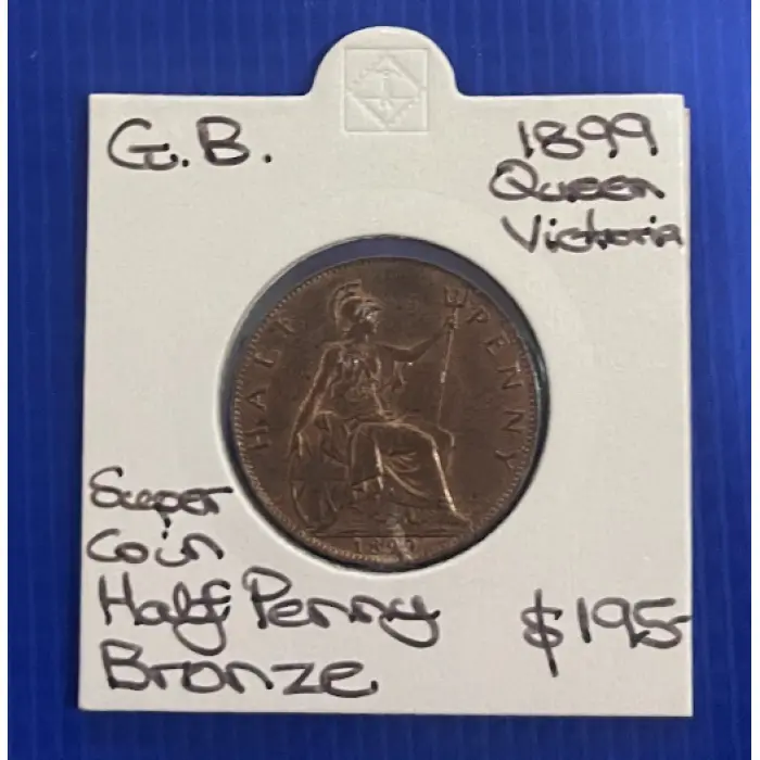 Great Britain  Queen Victoria  1899  Bronze Halfpenny  