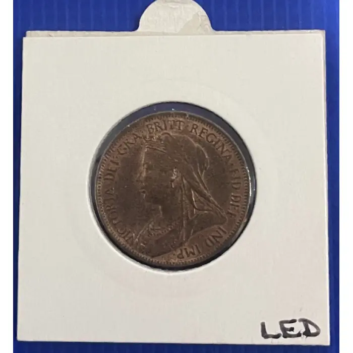 Great Britain  Queen Victoria  1899  Bronze Halfpenny  