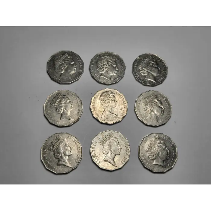 9 x Commemorative 50c Coins