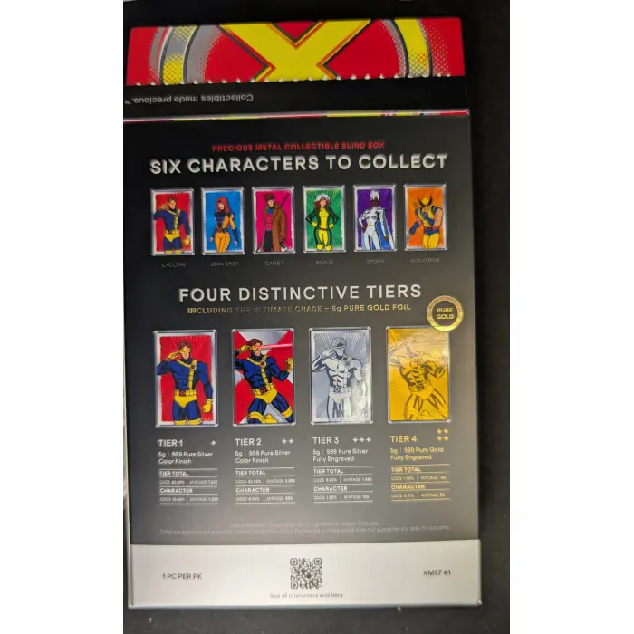 OPENED - TIER I GAMBIT 1119/1200 Marvel X-Men 97' Heroes Blind Box 5g Foil