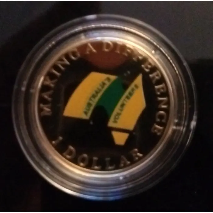 2003 $1 Proof  Coin Australian Volunteers  Making a Difference 