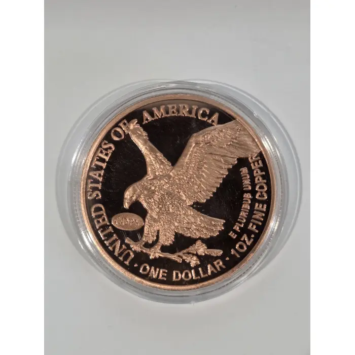 1 oz colourised copper "the liberty heist"