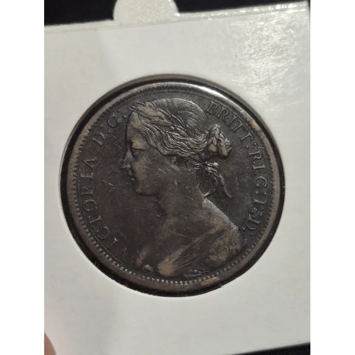 1866 Queen Victoria "Bun Head" Bronze One Penny