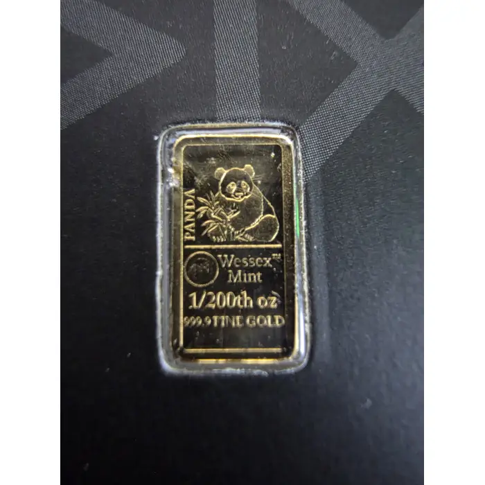 1/200th Oz 999.9 fine gold bar "Panda"