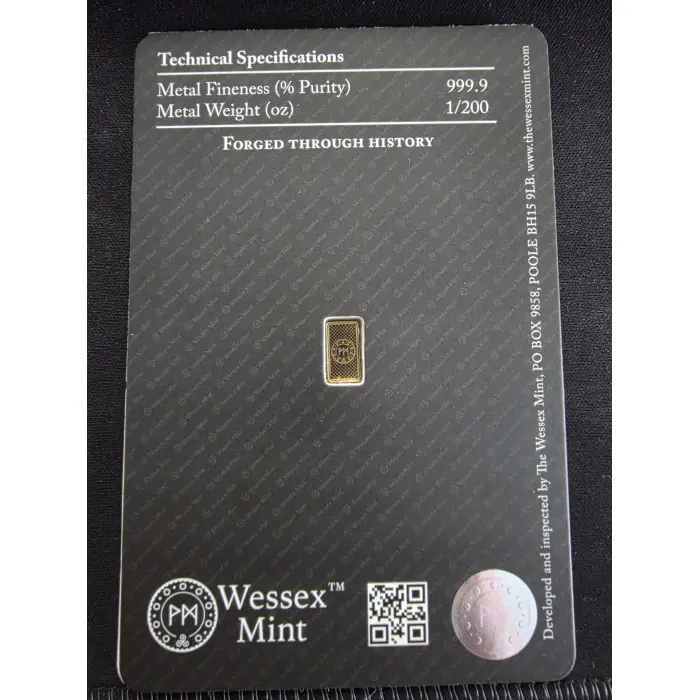 1/200th Oz 999.9 fine gold bar "Panda"