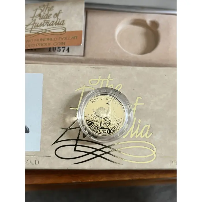 1991 $200 The Pride of Australia Two Hundred Dollar Gold Proof Coin - Box & COA