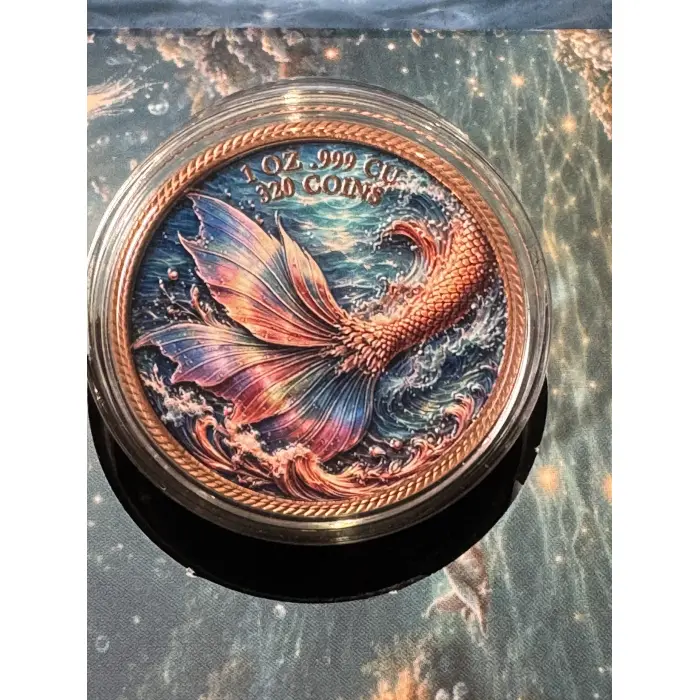 🧜‍♀️Ocean's Eternal Love Mermaid 1 troy ounce .999 fine copper 