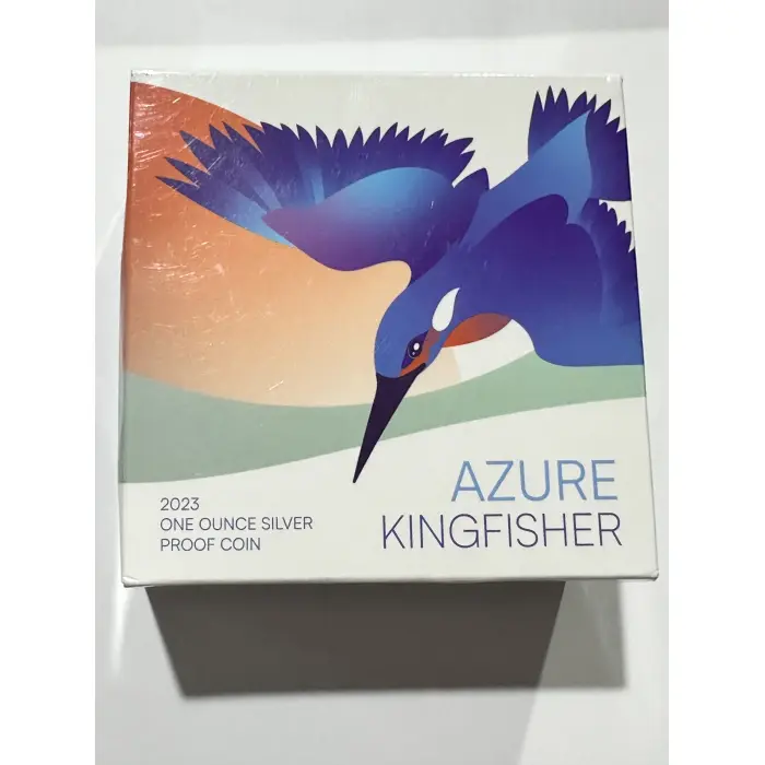 2023 Azure Kingfisher 1oz Silver coloured coin