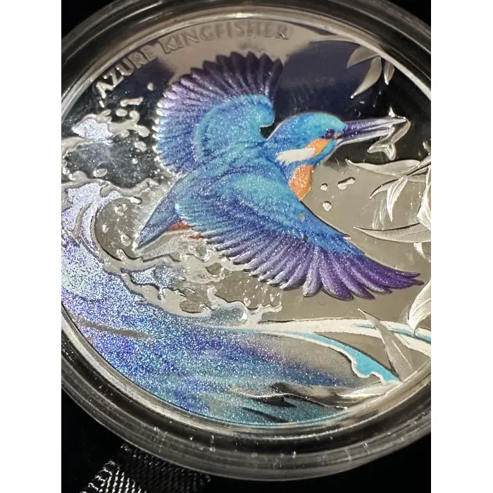 2023 Azure Kingfisher 1oz Silver coloured coin