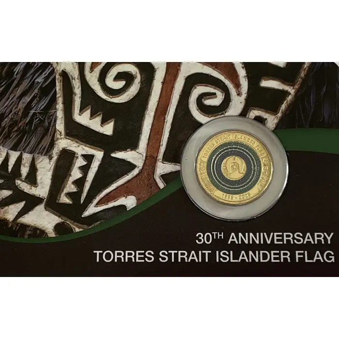 2025 $2 UNC TORRES STRAIT ISLANDER FLAG - CARDED COIN