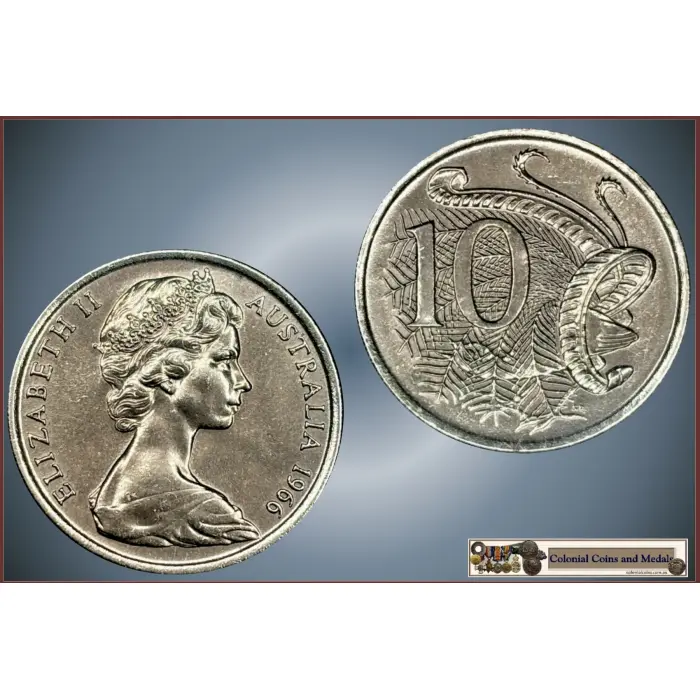 10 Cent 1966, 1967, 1968, Key Date set of 3 all Uncirculate Coins