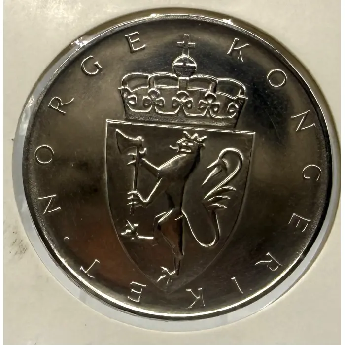 1964 Norway 10 Kroner UNC (Extremely scarce in Australia!)