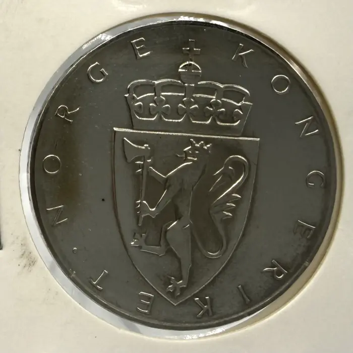 1964 Norway 10 Kroner UNC (Extremely scarce in Australia!)
