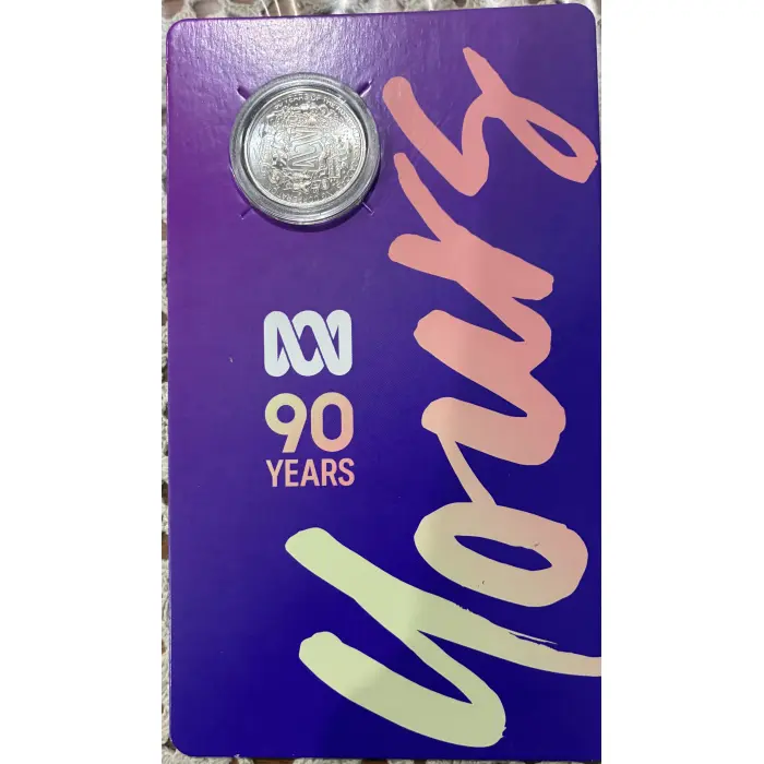 2022 YOURS FOR 90 YEARS ABC 20c UNCIRCULATED CARDED COIN