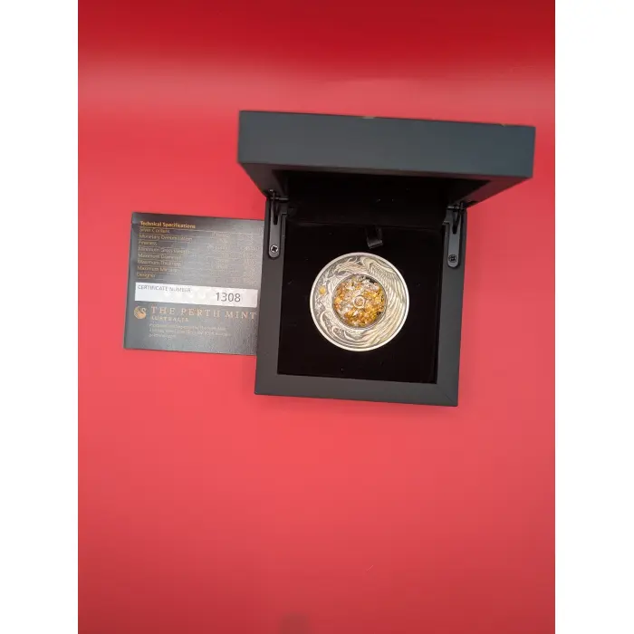 2024 Alicanto 2oz Silver Antiqued Coloured Coin
